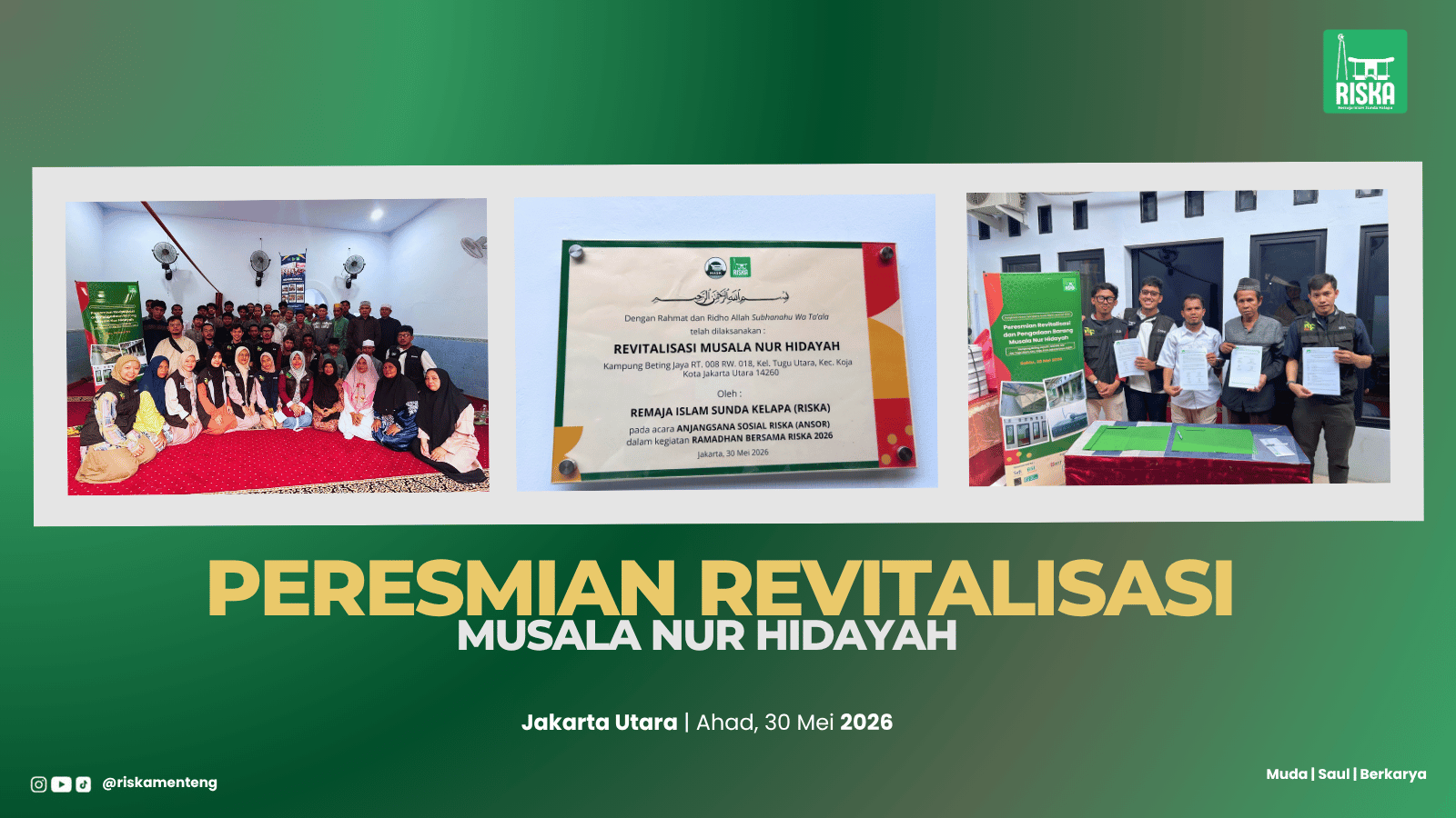 Dari ANSOR 2026 untuk Masyarakat: Revitalisasi Musala Nur Hidayah Resmi Diresmikan