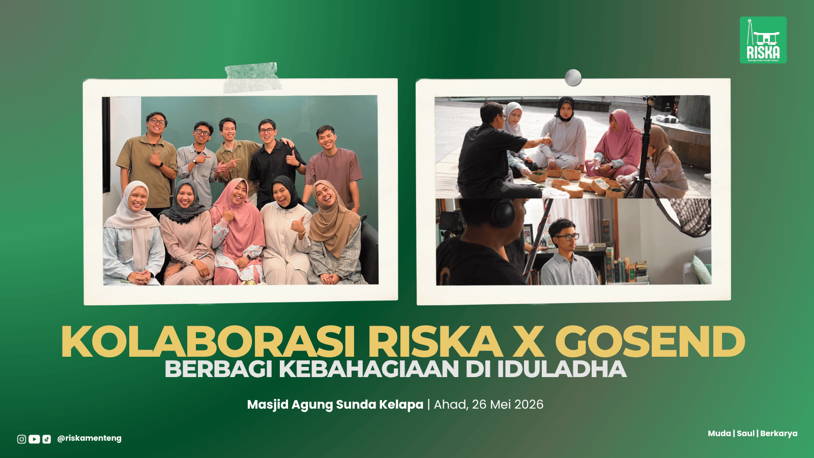 RISKA dan GoSend Berbagi Kebahagiaan di Idul Adha