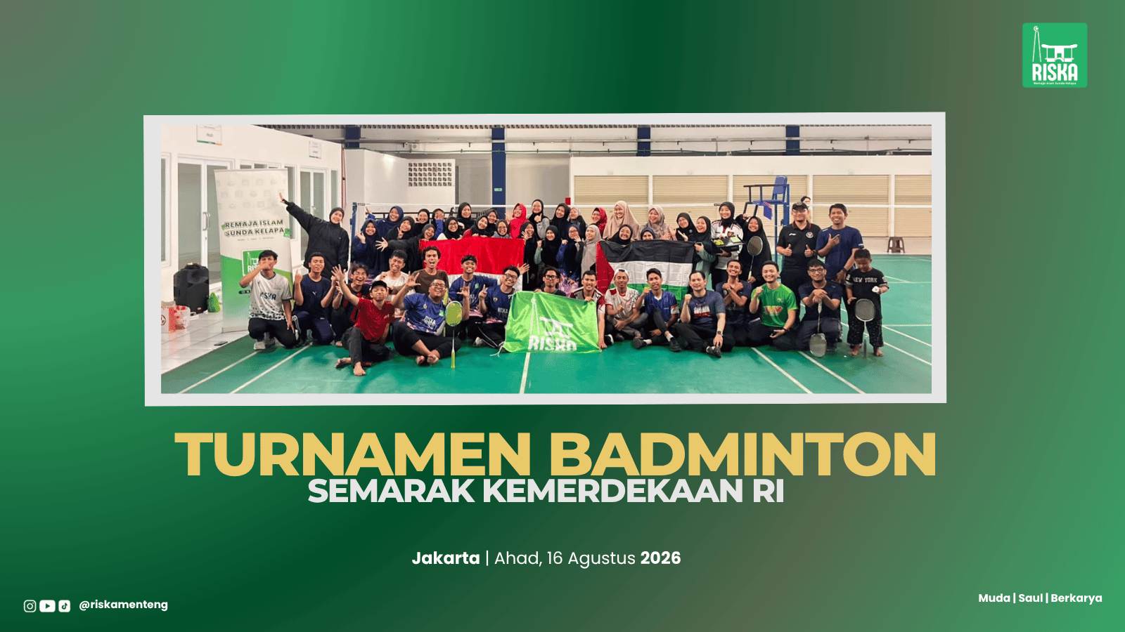 Semarak Kemerdekaan RI, RISKA Gelar Turnamen Badminton